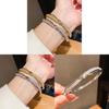 Copper Zircon Wave Pattern Bangle With Gold Plating For Fashionable Women