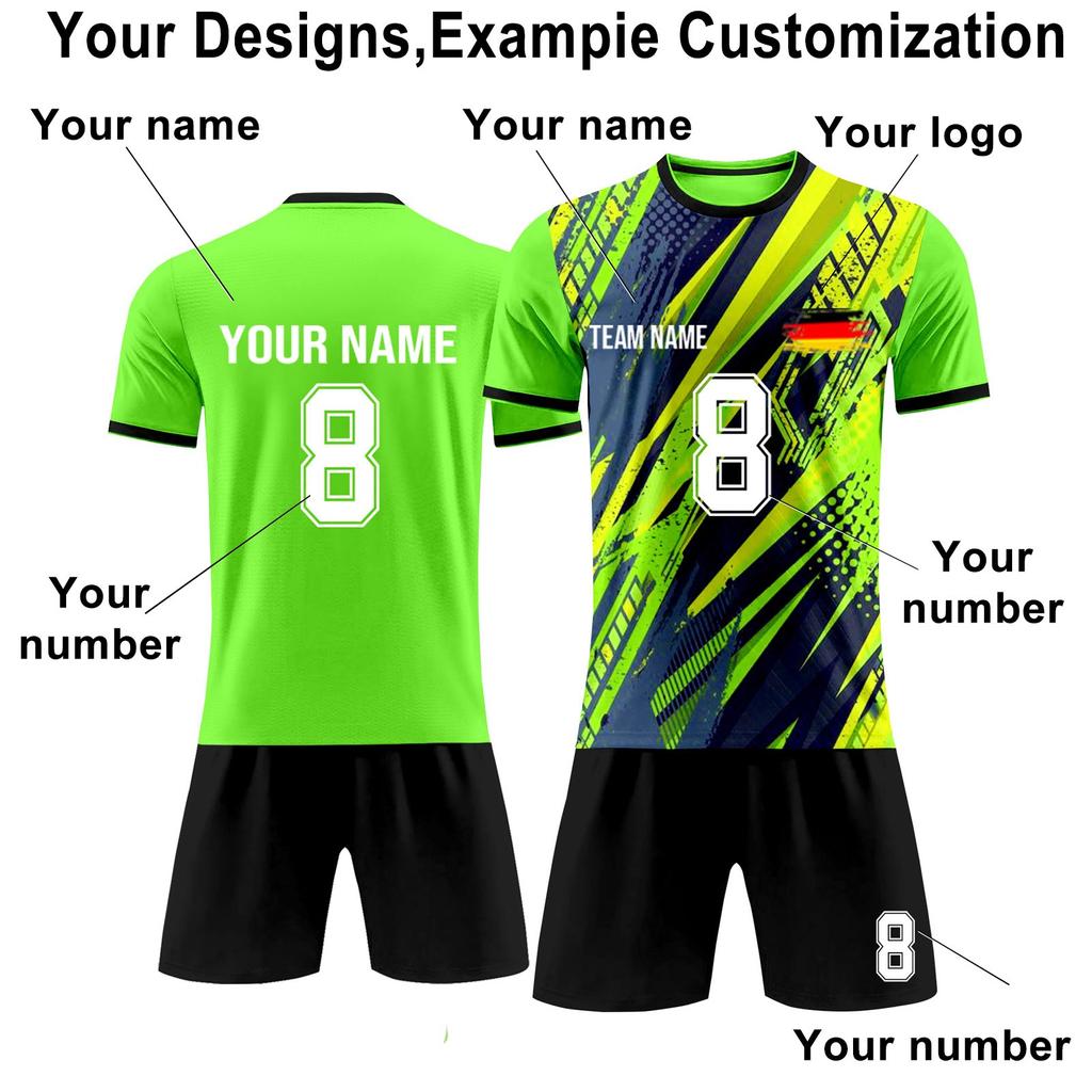 Personalised Shirts Kit Mens Girls With Name Number Custom Football Jerseys For Boys Training Suit