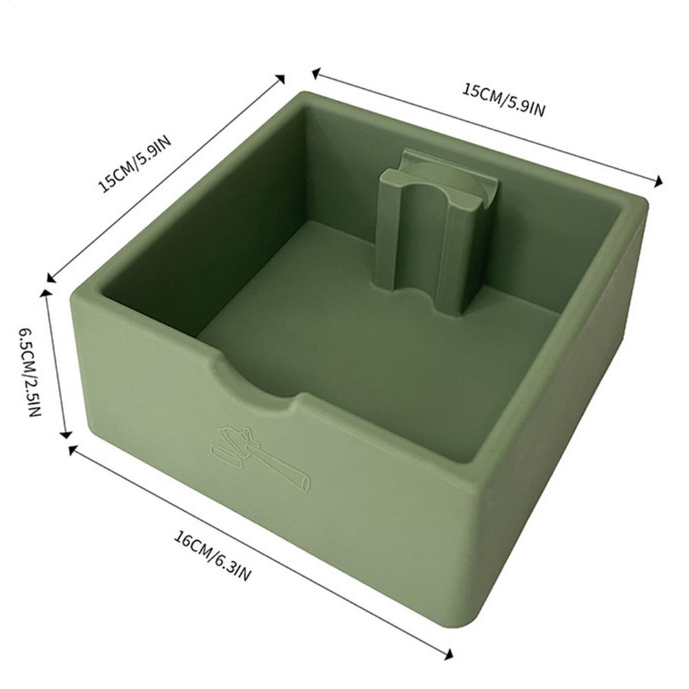 Non-Slip Coffee Knock Box 1.5L Espresso Dump Waste Container  Espresso Grounds Container Dump Bin Bucket for Home Cafe Bar