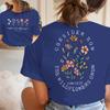 Consider How The Wildflowers Grow Print T Shirt For Unisex Unisex Short Sleeve Retro Christian Fun Shirt Crew Neck Bible Verses Tops