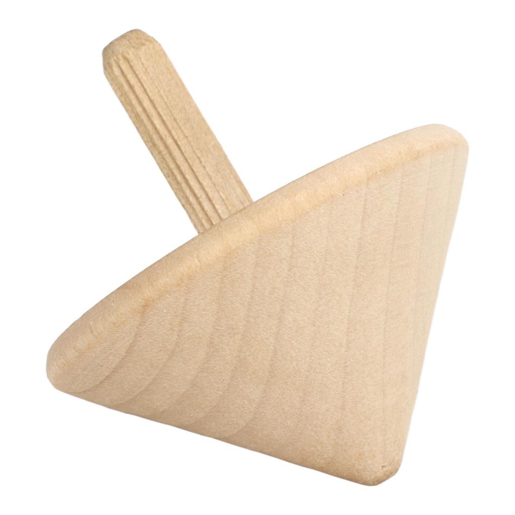 Wooden Top Craft Toy Rotating Wood Top Craft Gyroscopes Toy Gifts for DIY Kids Children Type A