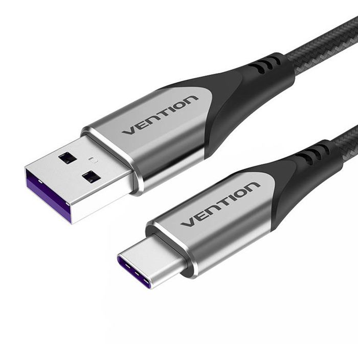 Câble USB-C - VENTION - COFHI - 3 m - 5 A - Gris