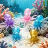 Mini-Oktopus-Quetschspielzeug Glitzer-Spielzeug, Simuliertes Stressabbau-Angst-Gadget Weiches Meeresbewohner-förmiges Fidget für Entspannungsspielzeug
