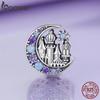 Bamoer 925 Sterling Silver Moonlight Jewels Charm Moonlight Castle Beads for Bracelet DIY Jewelry