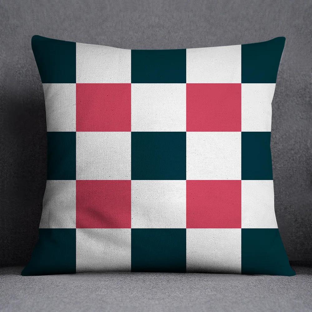 Домашний декор, геометрический дизайн, наволочка, спальня, гостиная, минималистский интерьер офисного автомобиля 40x40cm