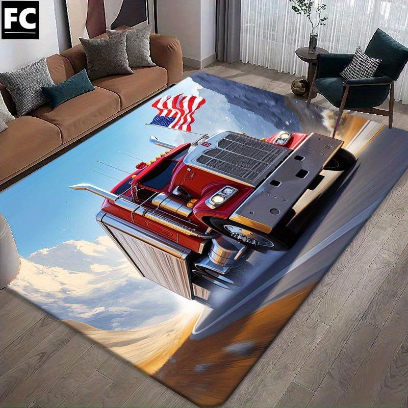 Independence Day of The United States, American Flag, Victory Mini Truck, Bathroom Carpet, Kitchen Floor Mat, Living Room Carpet
