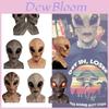 Unik design Alien-maske for Halloween Fullhode Alien-maske med skremmende funksjoner