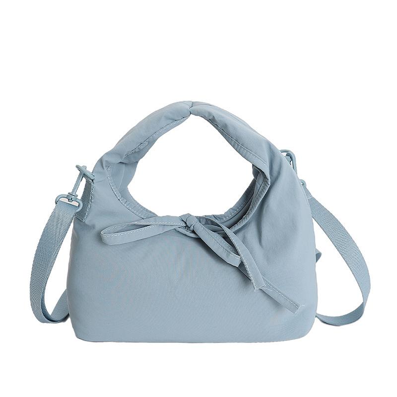 

2025 new Mori high-end niche bow handbag casual simple large-capacity shoulder messenger bag синій