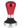 58mm Adjustable Height Stainless Steel Coffee Powder Tamper with Handle for Coffee Machine Red