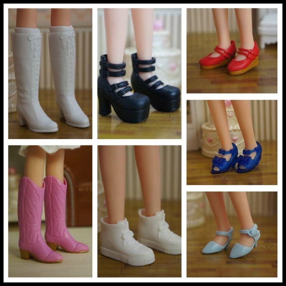 30cm High Heels Shoes Quality Figure Doll Sandals New Super Model Boots  Doll Accessories