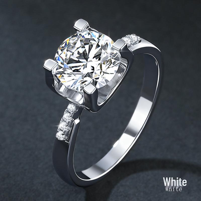 

Женское кольцо на талию «Голова быка» с муассанитом 1 карат, стерлинговое серебро, четыре крапана, помолвочное и свадебное, легкая роскошь. US Size 5