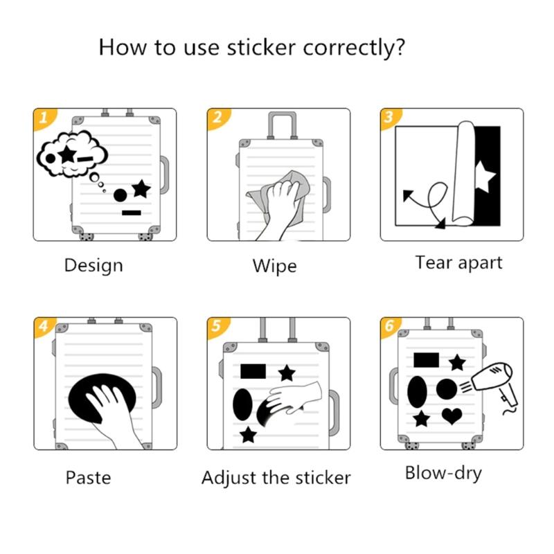 50 Sheet Removable Reusable Adhesive PVC Stickers For Electronics Furniture Helmets Car Water Bottle Laptop Guitar