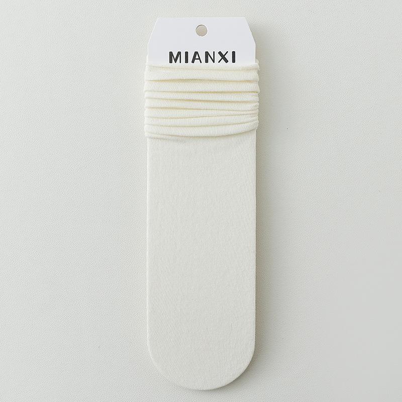 

Женские летние тонкие хлопковые носки-пинетки без косточек 1 pair молочный белый