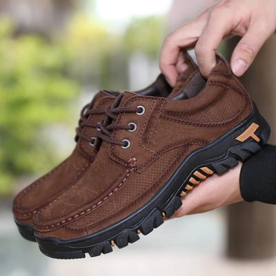 Fashion Genuine Leather Men Casual Shoe Leisure Walk Loafers Sneakers New Fashion Hiking Shoes Comfortable Handmade Man Treking Footwear