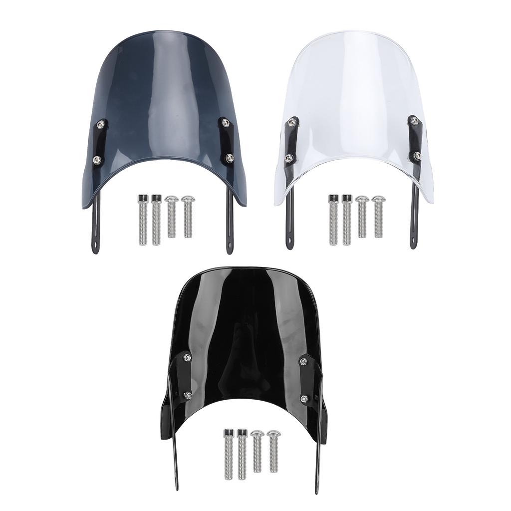 Motorcycle Front Windshield Unbreakable PMMA Panel Front Wind Deflector with Mount Bracket for Scram