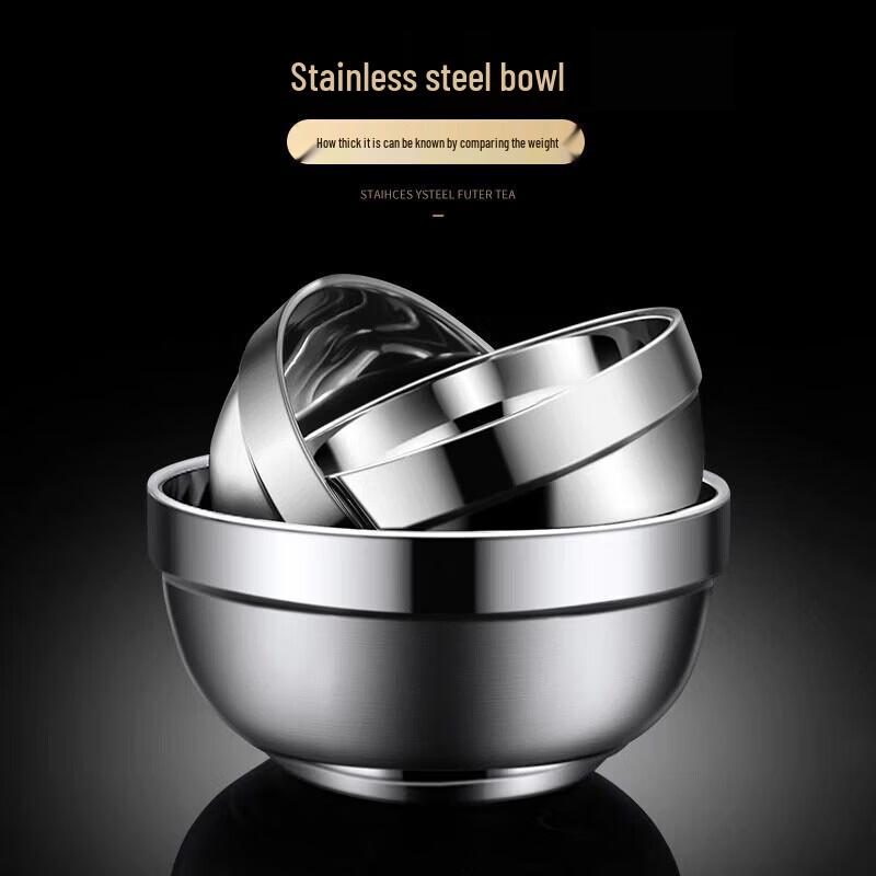 Youxia Stainless Steel Double-Walled Insulated Rice and Soup Bowl