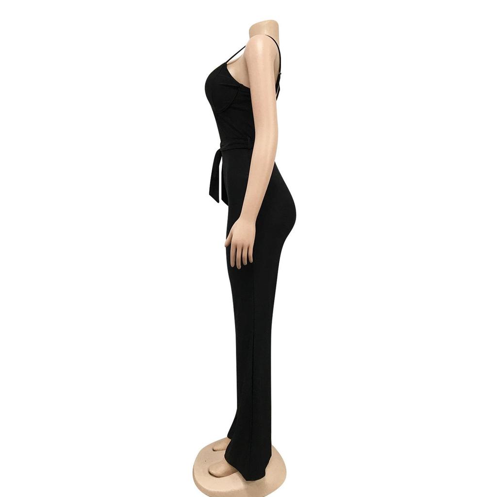 X3717 Sexy Jumpsuit: Gerade Hosen, Lässiger Chic für Europa & Amerika