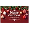 Merry Christmas Banner Gold Accent Holiday Decor Banner Festive Banner Decorative Ball For New Year Celebration New Year's Eve