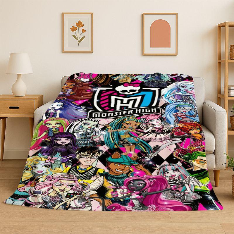 Cartoon Monster High Draculaura Vampire Soft Flannel Throw Blanket,Cozy Blanket for Bed,Couch,Sofa,Bedroom,Living Room,Picnic