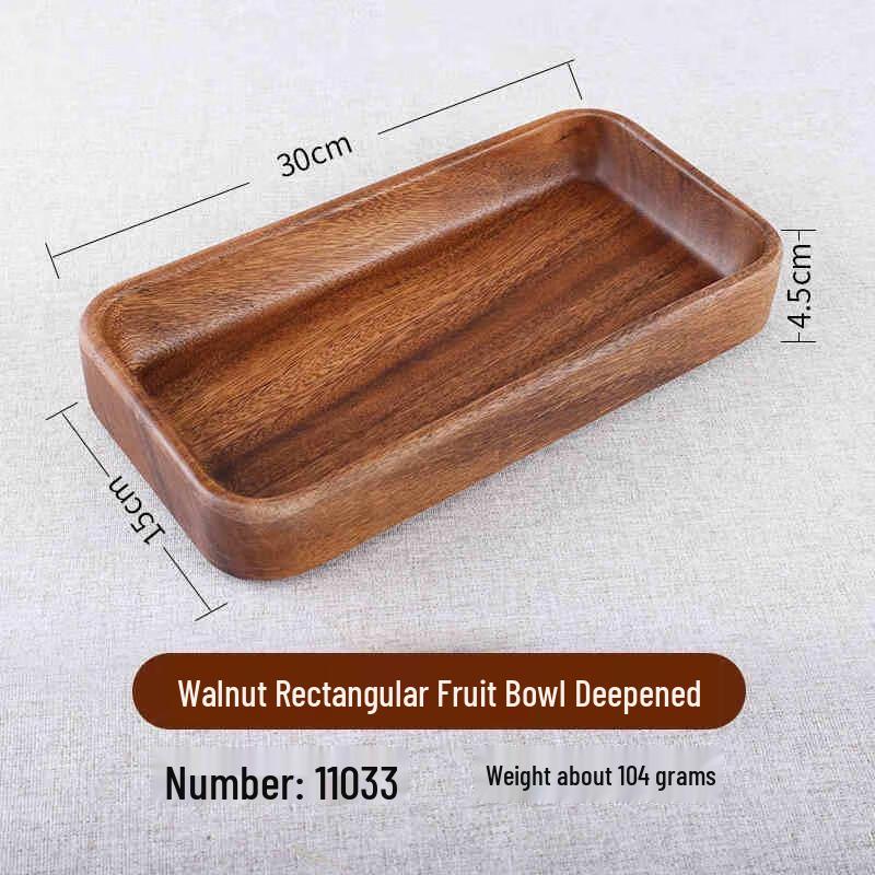 Van Gogh Walnut Wood Rectangular Fruit & Candy Tray
