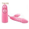 Kvinner Dobbeltkontroll Vibrerende Egg Vibrator Stimulator Massasjeapparat Dot Bullet Voksen Sex Tool