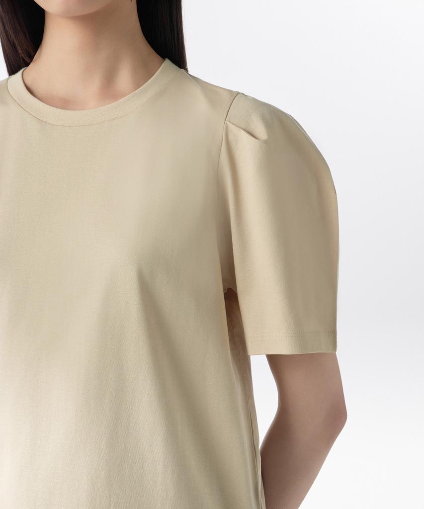 MUSINSA STANDARD WOMAN Women'S Silket Puff Sleeve T-Shirt [Light Beige]