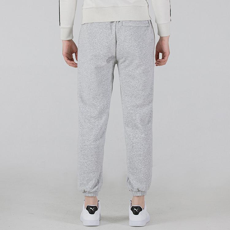 Puma Classics Logo Print Elastic Cuff Slim Fit Sweatpants Knit Joggers Men Bottoms Grey 535261-04