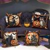 1Pc Halloween Holiday Pillow Cover 18X18 Inch Polyester Print Retro Style Holiday Decoration Home Sofa Cushion Cover
