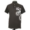 Snake Pattern Short Sleeve Polo Shirt/Men's Size L/Brown/Impact 21 Official Tag