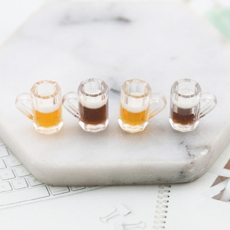 10PCS Miniature Beer Glass Dollhouse Mug Models Fairy Garden Doll House Decor