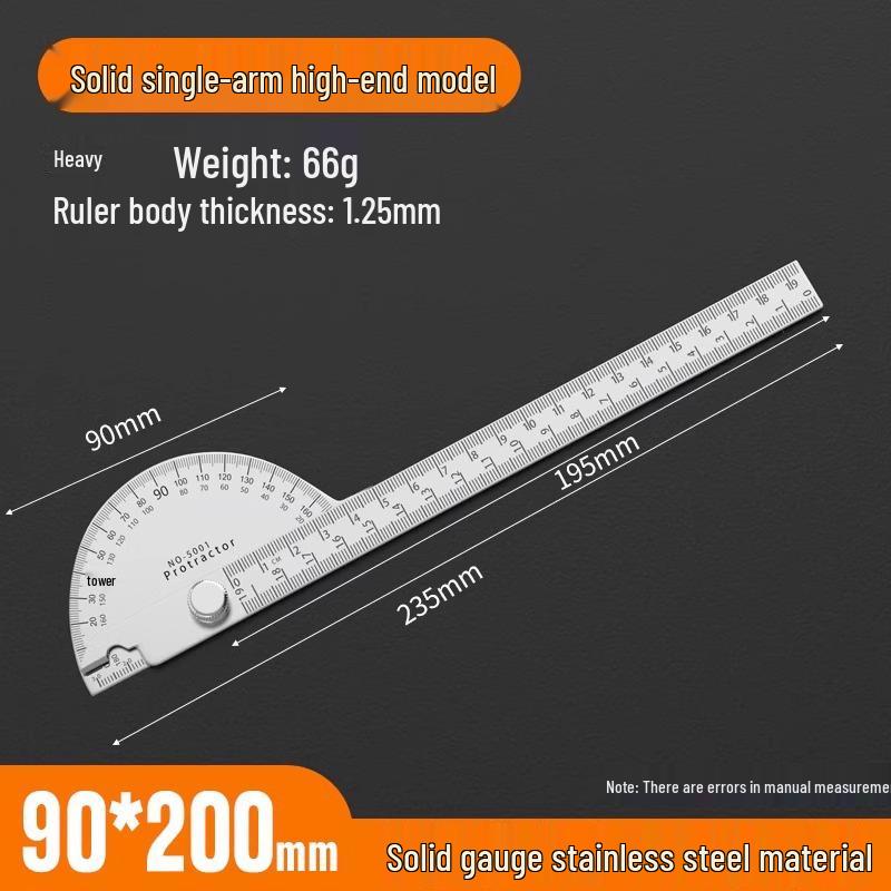 High-Precision Multifunctional Stainless Steel Angle Ruler for Woodworking and Industrial Use
