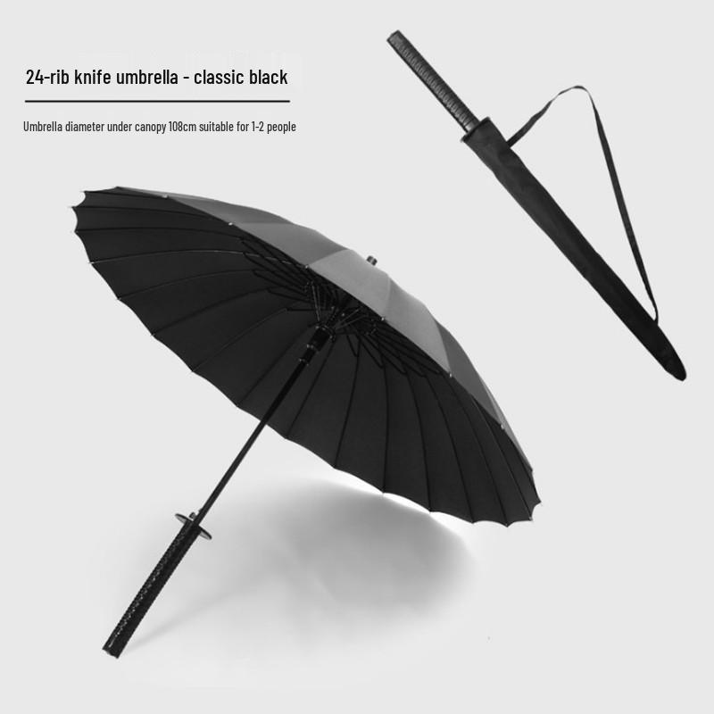 Custom Logo Katana Umbrella: Sun Protection, Semi-Automatic, Straight Handle for Sun and Rain
