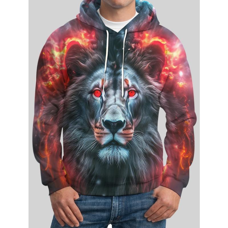 

Мужская 3D-печатная модная толстовка с капюшоном и длинными рукавами для осени и зимы для мужчин M