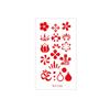 Waterproof Floral Forehead Tattoo Sticker for Women & Children - Ancient Costume Fairy Hanfu & Bride Red Stickers