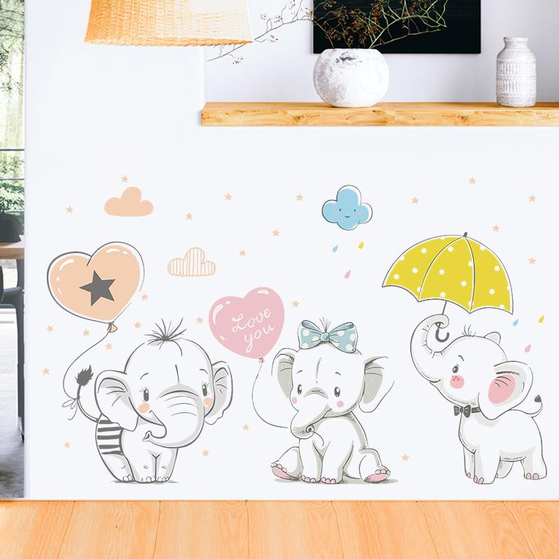 Wall Stickers Kids Room Children Baby Bedroom Living Room Decoration Animals Wallpaper Home Decor Poster