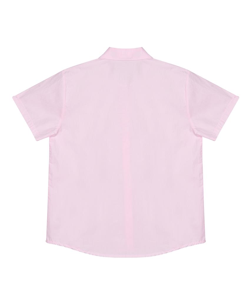 Nigaennikol Standard Collar Half Shirt_Pink