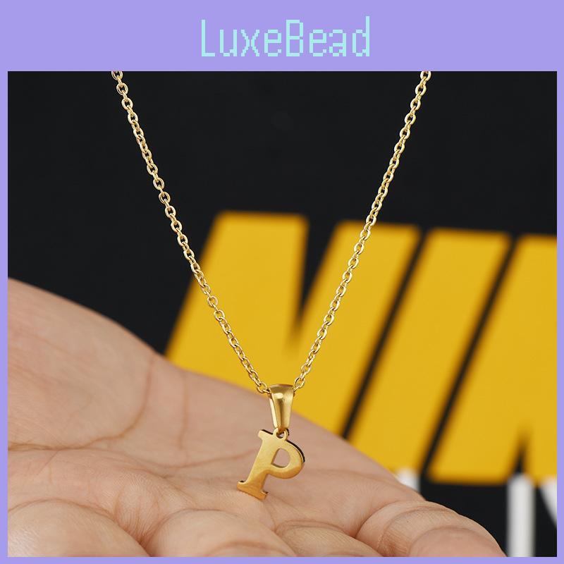 Fashionable 18k Gold Stainless Steel Mini Letter Necklace For Women Trendy Titanium Steel Pendant Necklace