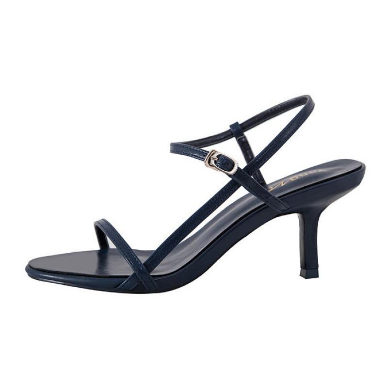 

Однословные сандалии с пряжкой женские на каблуке-рюмочке летние сандалии женские новые шпильки 35