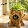 Creative Stationery Container Frog Tree Storage Tube 3D Printed Realistic Stump Container Biodegradable Pla Organizer Functional Pen Holder