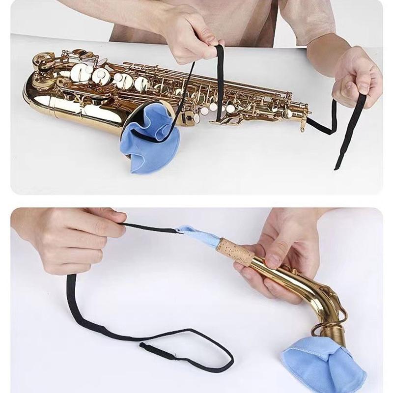 2 szt./zestaw Wysoce chłonna ściereczka do czyszczenia saksofonu dla saksofonu altowego i tenorowego Instrument dęty drewniany Narzędzie do czyszczenia i pielęgnacji