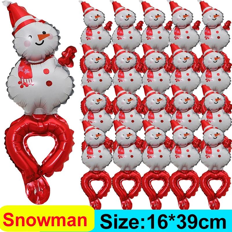 

10/100Pcs Wrist Balloon Santa Claus Snowman Gingerbread Man Elk Christmas Party New Year Gift Aluminum Foil Wristband Balloon 10PCS