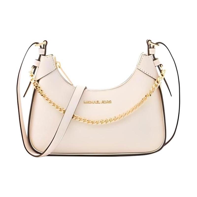 MICHAEL KORS Wilma simple solid color logo leather shoulder crossbody bag small size women s milk white белый