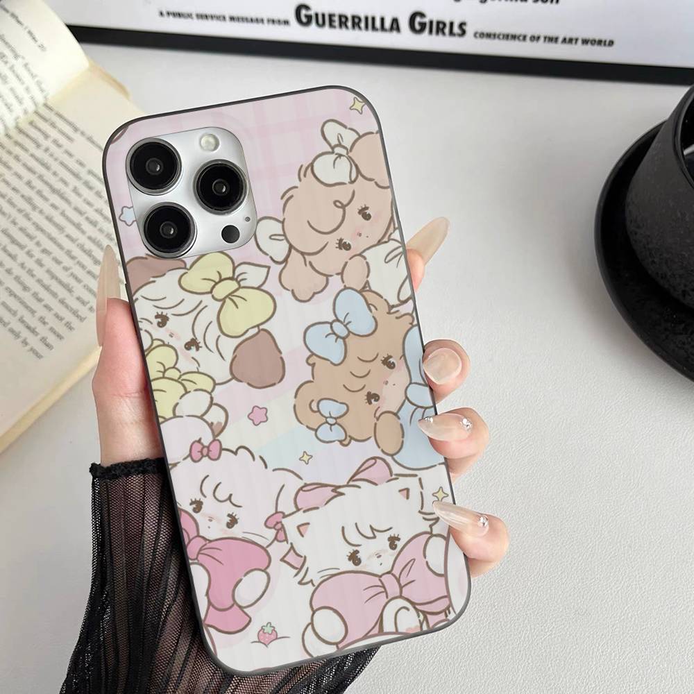 

Popular Cute M-Mikko Phone Case For IPhone 17 16 15 14 13 12 11 Corrugated Frosted Soft Cover Anti-Slip iPhone 16 plus