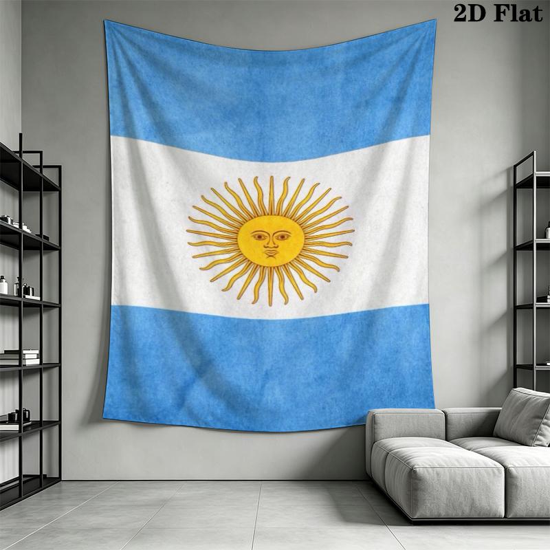 Argentina national football Wall Tapestry Aesthetic Wall Hanging Printed Fabric Blanket Decorative Tapestries for Bedroom Living Room Home Decor