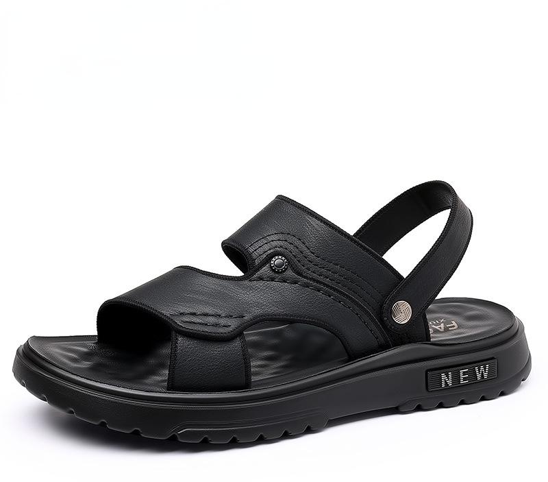 

Модные дизайнерские новые летние кожаные сандалии на платформе для мужчин, модные ретро-тапочки с мягкой подошвой для мужчин, повседневная обувь для вождения 44