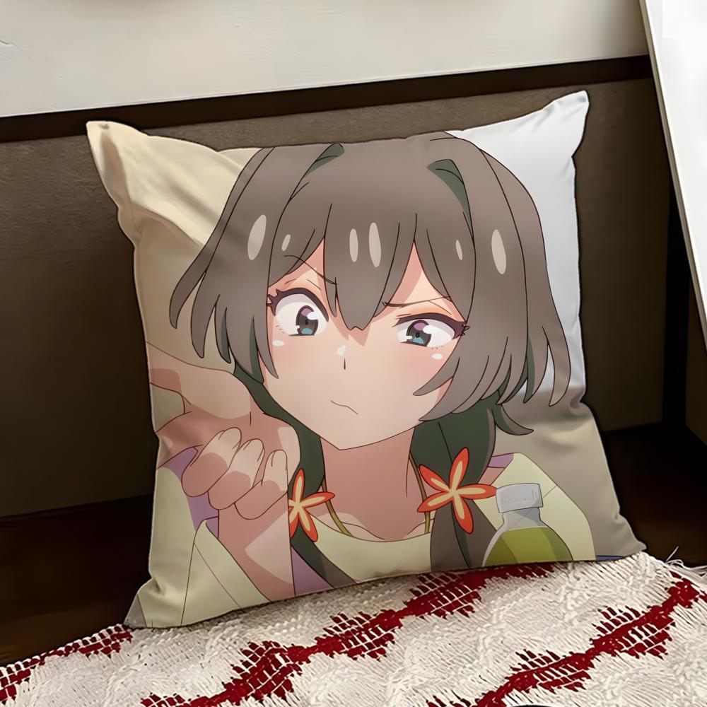 MMayonaka animePunch Cushion Cover Reversible Soft Durable Pillow Cover Home Car MultiScene Use for Daily Comfort