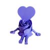 Mother's Day Heart Rose Figurine 3D Printed Articulated Figure with Dangling Legs Sentimental Gift for Mom Grandma Her