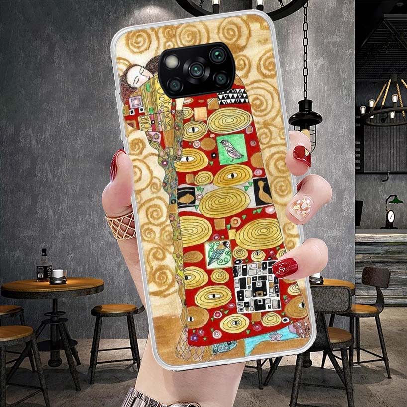 Kiss by Gustav Klimt Desig Soft Phone Case For Xiaomi Redmi 15C 15 13C 13 Poco X5 X6 X7 F7 Ultra M7 12C 12 10 10C 9C 9A 9T 9 Fun