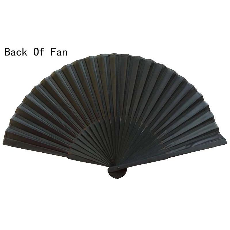 Folding Fan Black Hand Fan Vintage Folding Fans Wedding Party Favor Supplies Dance Home Party Folding Decorative Fans