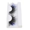 1 Pair 25mm Blue False Eyelashes Women Stylish Costume Party Reusable Long Curly Colored Fake Eyelashes 697A‑3C